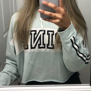 Victoria’s Secret PINK baby blue cropped sweater